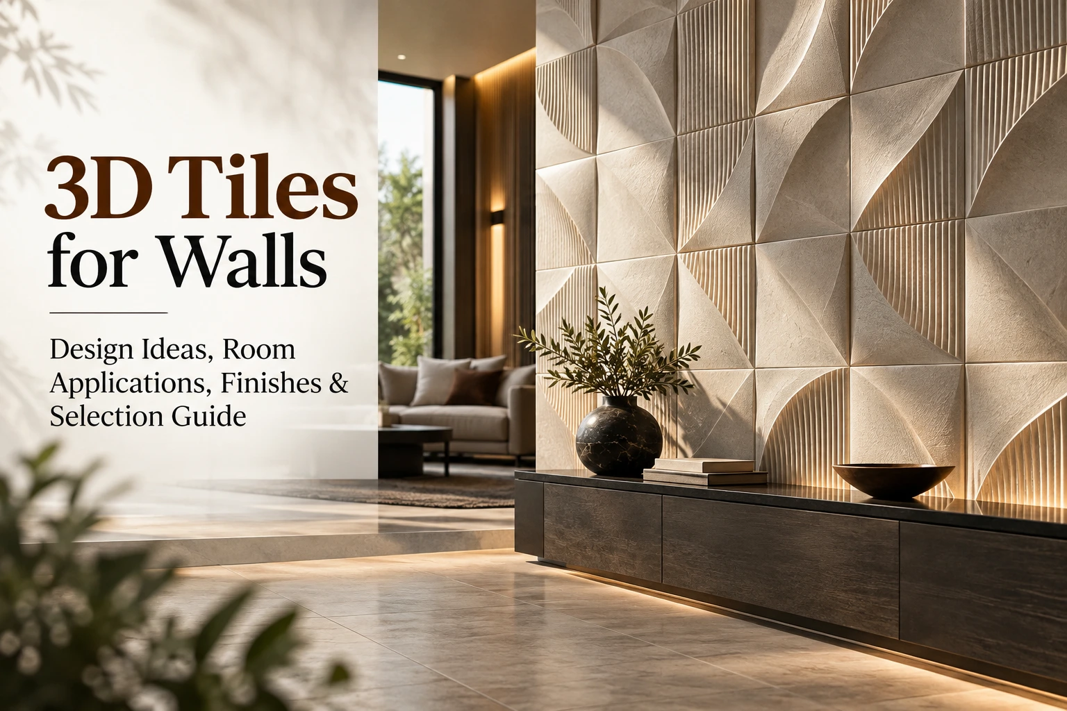  3D Tiles for Walls: Design Ideas, Room Applications, Finishes & Selection Guide